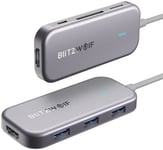 BlitzWolf BW-TH5 7-in-1 USB-C Hub - adapter - mac och pc