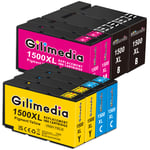 Gilimedia 1500XL Ink Cartridges for Canon PGI-1500XL PGI-1500 XL 1500 XL Ink Cartridges for Canon Maxify MB2350 MB2150 MB2155 MB2755 MB2050 MB2750 MB2300 MB2000 Black Cyan Magenta Yellow 8 Pack