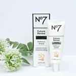 No7 Future Renew UV Defence Shield Age defying Peptide SPF 50 Sun Protection x 2