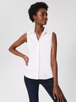 Hobbs Vic Sleeveless Shirt, White