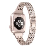 Slim Bling Bracelet Apple Watch 45mm Series 9 Champagne Guld