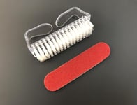 Glam’Up Paris - Brosse à Ongles - Lime à Ongles Double Face - Outil de Manucure, Pédicure et Nettoyage pour les Ongles - 2 pièces