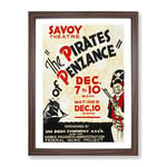 Wpa Pirates Of Penzance No.2 Theatre Poster Vintage Framed Wall Art Print, Ready to Hang Picture for Living Room Bedroom Home Office Décor, Walnut A4 (34 x 25 cm)