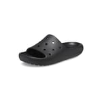 Crocs Unisex Classic Slide v2 Sandal, Black, 6 UK