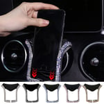 Black Mobile Phone Holder U-Shaped Phone Stand Vehicle Mount Rearview Mirror