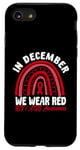 iPhone SE (2020) / 7 / 8 In December We Wear Red HIV AIDS Awareness Boho Rainbow Case