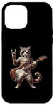 Coque pour iPhone 12 Pro Max Retro Cat Rock Music Men Kids Women Funny Kitten Cat Rock