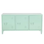 39F Furniture Dream Modern TV Stand Storage Sideboard with 3 Doors – Sturdy Media Console for 50-inch TV-Green-120x40x58cm, Full Metal, Green, 120x40x58cm