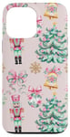 iPhone 13 Pro Max Pink Christmas Nutcracker Winter Xmas Trees Holiday Coquette Case