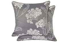 Emma Barclay Blossom Housse de Coussin Jacquard Argenté 43 x 43 cm