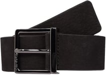 Calvin Klein Ceinture Homme Sleek Square Nubuck Boucle Carrée, Noir (Ck Black Nubuck), 100 cm