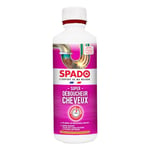 SPADO -Super déboucheur cheveux - Bouchons tenaces & eau stagnante -Canalisations et fosses septiques -500ML -Fabriqué en France