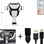 Car holder air vent mount for ZTE Blade A54 cell phone mount