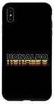 Coque pour iPhone XS Max Ronaldo Prénom amusant vintage coucher de soleil Ronaldo