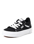 Vans Unisex Kids Seldan Sneaker, Black Canvas Black White 187, 5 UK