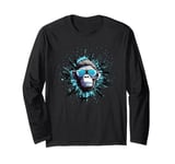 Splash Design Monkey Sunglasses Urban Streetwear Long Sleeve T-Shirt