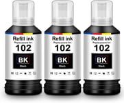 Encre 102 Et-2856 Et-3850 Et-4850 Compatible Pour 102 Multipack Noir Bouteille Cartouche Compatible Pour Ecotank Et-2850 Et-15000 Et-4856 Et-2851 Et-2750 Et-4750 Et-4700 Et-2756