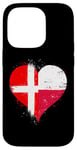 iPhone 14 Pro Half Polish Half Danish A Cool Heart Flag for Poland Denmark Case