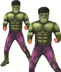 Hulk Costume Kids Muscle Chest Official Marvel Fancy Dress + Mask