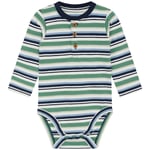 Hust&Claire Bjorn Stripete Baby Body Spruce | Blå | 74 cm