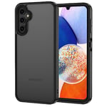 XTCASE Coque pour Samsung Galaxy A14 5G/4G Mat Case, Étui Translucide Givrée Minimaliste, PC Dur Housse Arrière Anti-Rayures Anti-Empreintes Digitales + TPU Bumper Antichoc - Noir