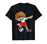 Dabbing Soccer Girl Poland Jersey, Polish Kids Dab Gifts T-Shirt