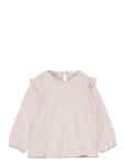 Mango Long -Sleeved T-Shirt With Ruffles Rosa