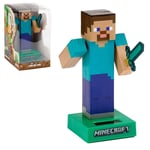 Minecraft Steve Solar Pal Sun Powered Dancing Toy Car Window Novelty Accessory