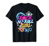 Halloween Rock N Roll Girl Retro Rock Star Graffiti Music T-Shirt