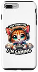Coque pour iPhone 7 Plus/8 Plus Chat gamer rétro avec casque : Can't Hear You, I'm Gaming!