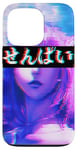 Coque pour iPhone 13 Pro Sempai Anime Waifu Vapor Wave Manga Fille Edgy Style