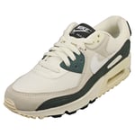 Nike Air Max 90 Womens Off White Green Fashion Trainers - 6 UK