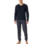 Schiesser Casual Essentials Long Sleeve Pyjamas After Dark bomull 50 Herr