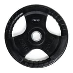 TREXO 25 kg - Charge maximale : 43 cm - Diamètre du disque avec poignées - Revêtement en fonte - Pour haltères longues - Durable - Ergonomique - Fitness - Musculation Crossfit RW25
