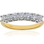 Diamant L'Eternel Womens Eternity Ring, 18ct Yellow Gold IJ/I Round Brilliant Certified Diamond 1.00ct Weight - Size O