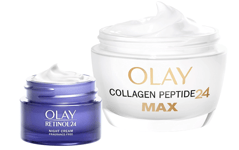 Olay Day &Night Set: Collagen Peptide 24 MAX Day Face Cream, 50ml, With Retinol