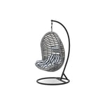 Egg Style - Chaise suspendue de jardin Boho Bali - Bali Design - Balançoire - Delsin Gris - Tissu, Rotin, Fer - Gris