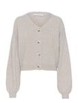 Manzigz Wool Cardigan Tops Knitwear Cardigans Beige Gestuz