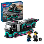 LEGO City Race Car and Car Carrier Truck Toy, Vehicle and Transporter Building S