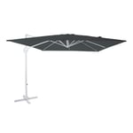 AXI Nima Parasol Déporté Blanc/Gris - Parasol Déporté Rectangulaire 300x300 cm - Parasol Pied Déporté, structure aluminium -