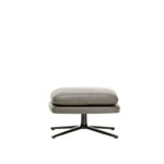 Grand Relax Ottoman High, Basic Dark Power Coated , Back/Seat Leather Premium Umbra Grey, Felt Glides For Hard Floor