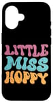 Coque pour iPhone 16 Little Miss Hoppy, un lapin plein de vie et de joie