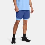 Short 2-en-1 Under Armour Vanish Woven pour homme Tech Bleu / Horizon Bleu / Horizon Bleu S