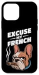 Coque pour iPhone 12 mini Bulldog français Excuse My Frenchie Vintage Bulldog Lover