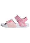 adidas Adilette Sandals, Clear Pink/Pink Fusion/Cloud White, 1 UK Child