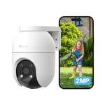 EZVIZ Security Camera Outdoor, PTZ 360°, 512 GB SD Card, No Subscription Fee, Human/Vehicle Detection, 1080P Starlight Color Night Vision, Auto-Track, Home Wi-Fi CCTV System, Alexa/Google (C8c 2MP)