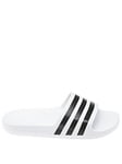 adidas Sportswear Adilette Aqua Sliders - White/Black, White/Black, Size 7, Men