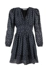 Lea Dress - Black Lupin Print