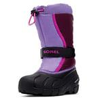 Sorel KIDS FLURRY Waterproof Unisex Kids Snow Boots, Purple (Purple Dahlia x Paisley Purple) - Youth, 3.5 UK