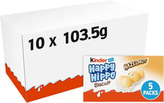 Kinder Happy Hippo Hazelnut Biscuit Bars, Bulk Chocolate Gift, Crispy Wafer with